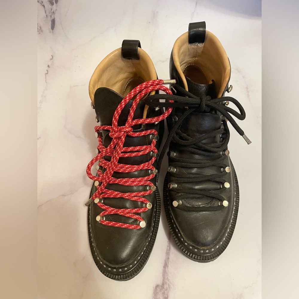 rag & bone lace up boots 🥾 Rag and Bone Black Leather Compass Lace-Up Boots